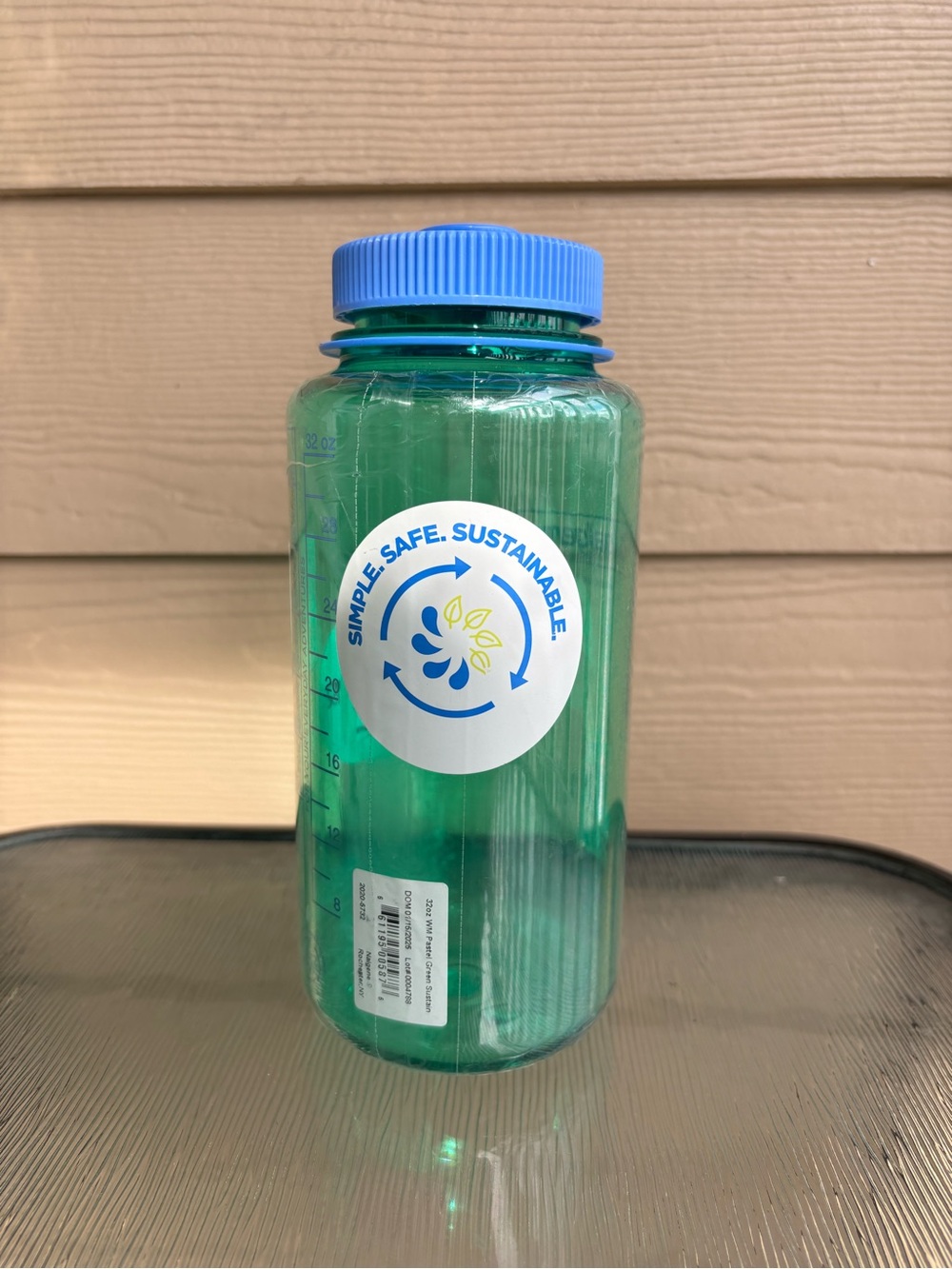 Nalgene Reusable Water Bottle with Blue Cap